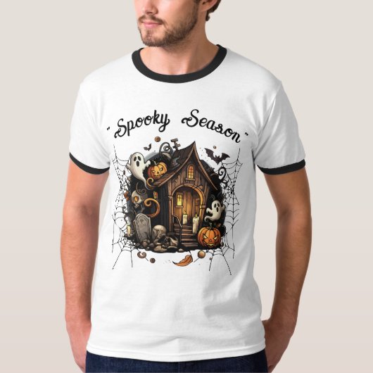 Haunted House Spooky T-shirt 👻🎃 (Voorkant)