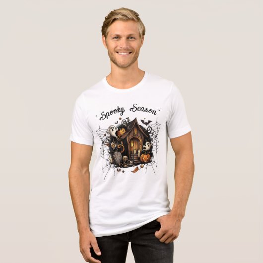 Haunted House Spooky T-shirt 👻🎃 (Voorkant volledig)