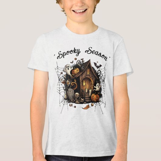Haunted House Spooky T-shirt 👻🎃 (Voorkant)
