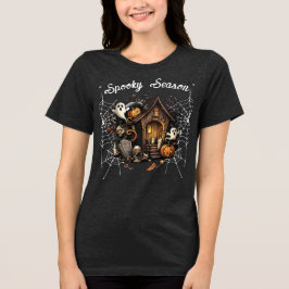 Haunted House Spooky T-shirt - Zwart 👻🎃