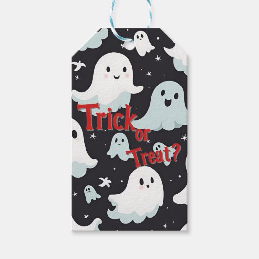 Haunted House Trick Treat Halloween Cadeaulabel (Voorkant)