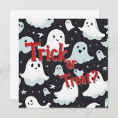 Haunted House Trick Treat Halloween Kaart (Voorkant / Achterkant)