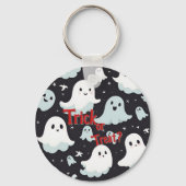 Haunted House Trick Treat Halloween Sleutelhanger (Achterkant)