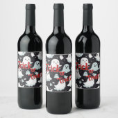 Haunted House Trick Treat Halloween Wijn Etiket (Flessen)