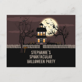 Haunted House Uitnodiging Briefkaart