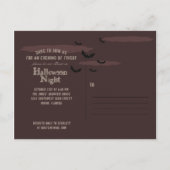 Haunted House Uitnodiging Briefkaart (Achterkant)