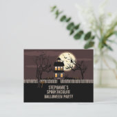 Haunted House Uitnodiging Briefkaart (Staand voorkant)