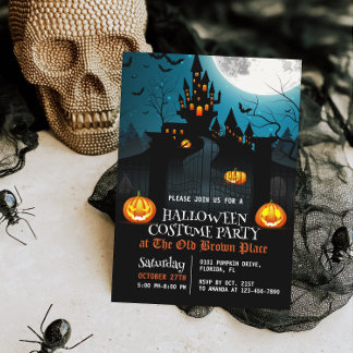 Haunted House uitnodiging Halloween kostuum feest