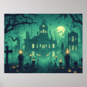 Haunted House under the Moonlight Poster (Voorkant)