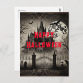 Haunted House Victoriaans  Halloween Party Briefkaart (Voorkant / Achterkant)