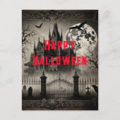 Haunted House Victoriaans  Halloween Party Briefkaart (Voorkant)