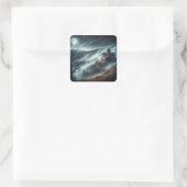 Haunted House Vierkante Sticker (Tas)