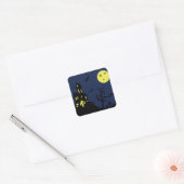 Haunted House Vierkante Sticker (Envelop)