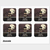Haunted House Vierkante Sticker (Vel)