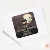 Haunted House Vierkante Sticker (Envelop)