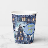 Haunted House Vleermuizen Custom Halloween Papiere Papieren Bekers (Achterkant)