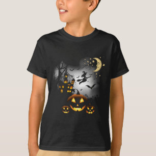 Haunted House - Vliegende Heks - Jack O Lantern T-shirt