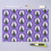 Haunted House Volle Maan Vleermuizen Gelukkig Hall Tissuepapier (Craft)