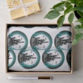 Haunted House Volle Maan Vleermuizen Gelukkig Hall Tissuepapier (Geschenk)