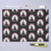 Haunted House Volle Maan Vleermuizen Gelukkig Hall Tissuepapier (Craft)