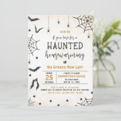 Haunted House Warming Halloween Party Kaart (Staand voorkant)