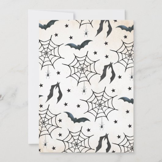 Haunted House Warming Halloween Party Kaart (Achterkant)