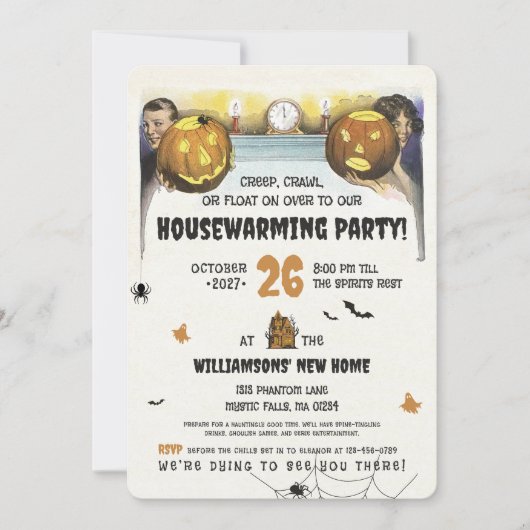 Haunted House Warming Party Kaart (Voorkant)