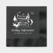 Haunted House Welkom bij Halloween Folie Servetten (Voorkant)