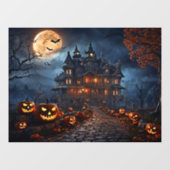 Haunted House Window Cling Raamsticker (Vel)