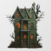 Haunted House Window Cling Raamsticker (Vel)