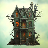 Haunted House Window Cling Raamsticker (Vel 3)