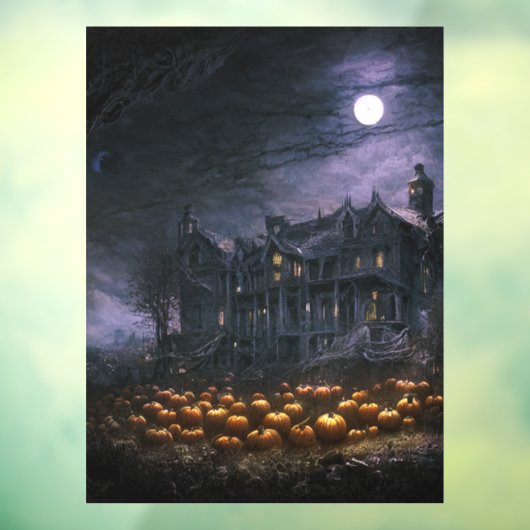 Haunted House Window Cling Raamsticker (Vel 3)