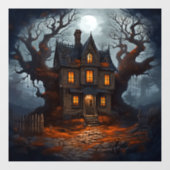 Haunted House Window Cling Raamsticker (Vel)