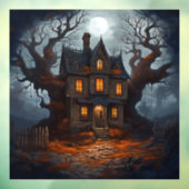 Haunted House Window Cling Raamsticker (Vel 3)
