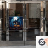 Haunted House Window Cling Raamsticker (Kantoordeur)