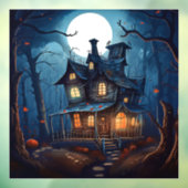 Haunted House Window Cling Raamsticker (Vel 3)
