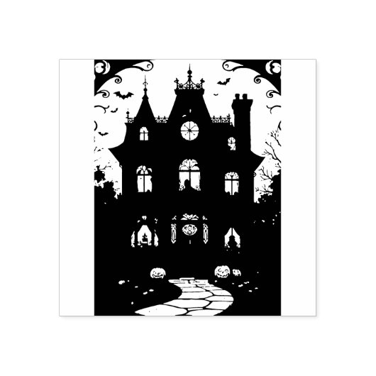 Haunted House Wolf Lane Rubberstempel (Afrduk)