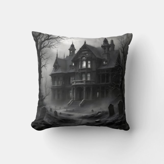 Haunted House & Wolf Magic Pillow Kussen (Voorkant)