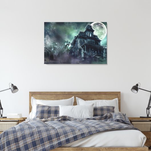 Haunted House Wrapped Canvas - Gothic Horror (Insitu (Slaapkamer))