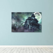 Haunted House Wrapped Canvas - Gothic Horror (Insitu (Houten vloer))