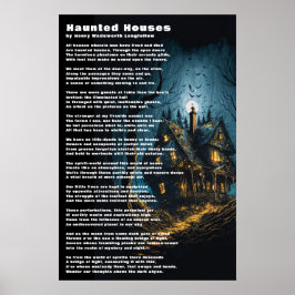 Haunted Houses gedicht door Henry Wadsworth Longfe Poster