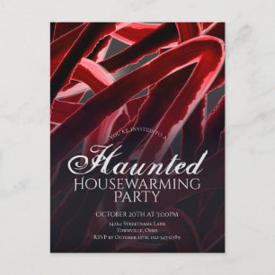 Haunted Housewarming Halloween Party Uitnodiging Briefkaart