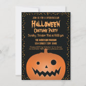 Haunted Jack O Lantern Pumpkin Halloween Party Kaart (Voorkant)