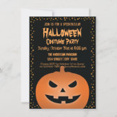 Haunted Jack O Lantern Pumpkin Halloween Party Kaart (Voorkant)