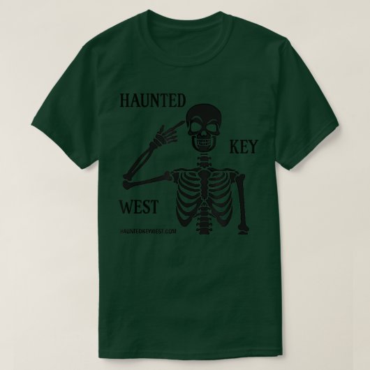 Haunted Key West Skeleton T-shirt (Design voorkant)