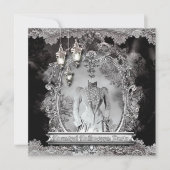  Haunted Lady Halloween-feestuitnodiging Kaart (Voorkant)