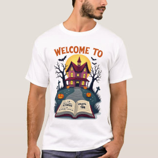 Haunted Library – Death by TBR | Spooky Bookish  T-shirt