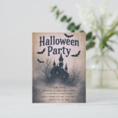 Haunted Manor Halloween Party Invitation Briefkaart (Staand voorkant)