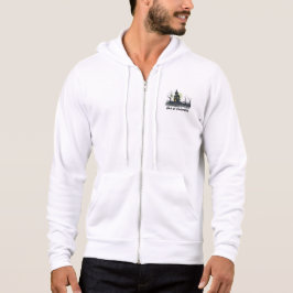 Haunted Manor Hoodie – Moonlit House & Bats Water