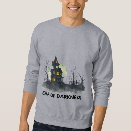 Haunted Manor T-shirt – Moonlit House & Bats Water (Voorkant)